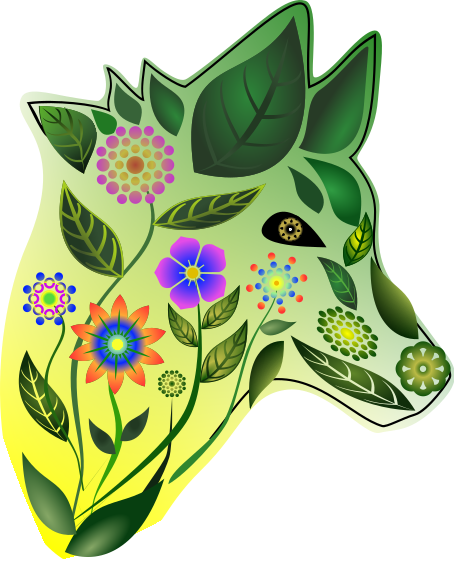 Verdant Wolf FX ๐ฟ๐บ๐๏ธ๐ A wolf head made of flowers and leaves looking to the right